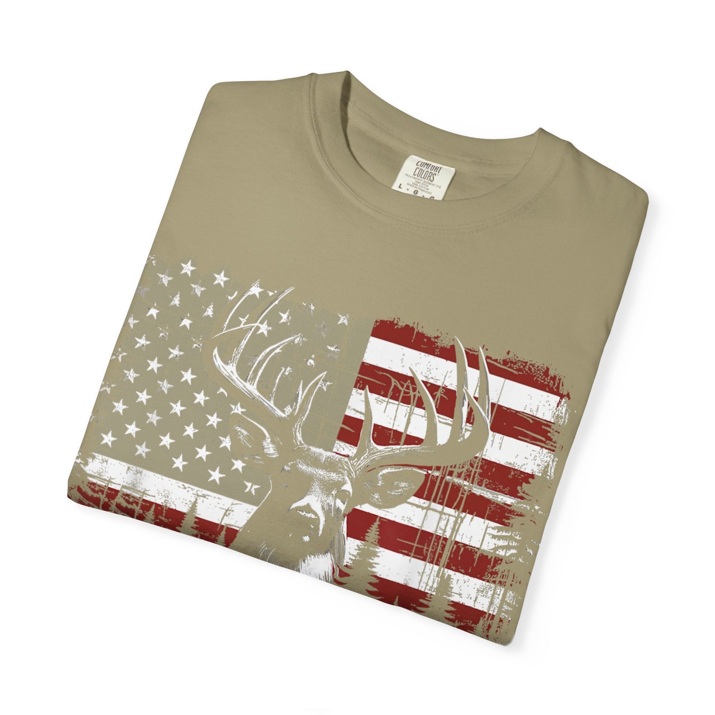 Deer Hunting American Flag Tshirt