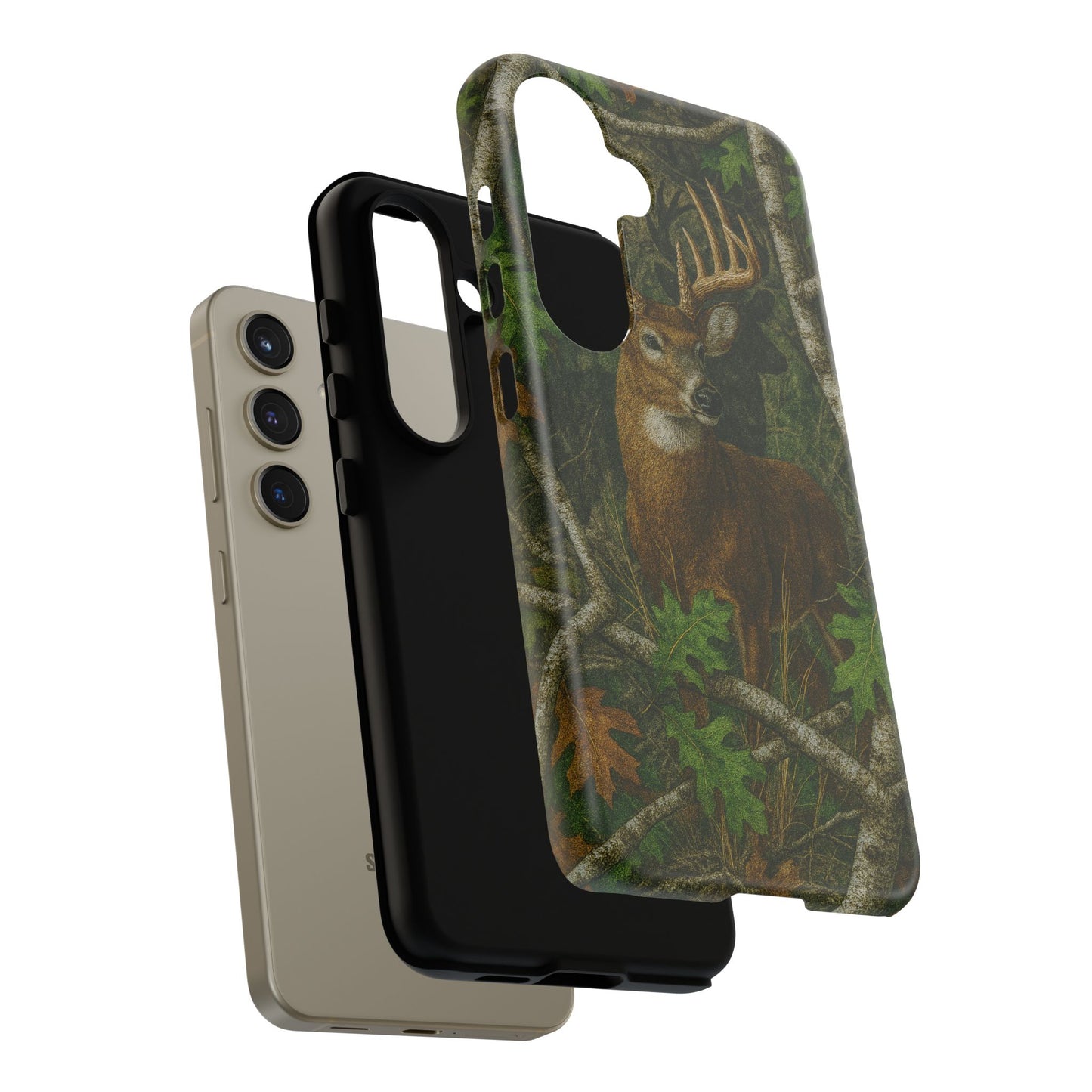 Deer Vintage Tree Camouflage Tough Phone Case