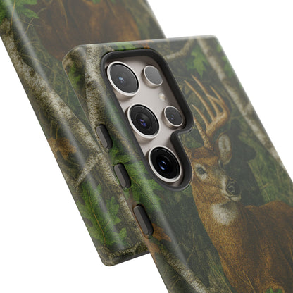Deer Vintage Tree Camouflage Tough Phone Case