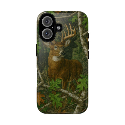 Deer Vintage Tree Camouflage Tough Phone Case