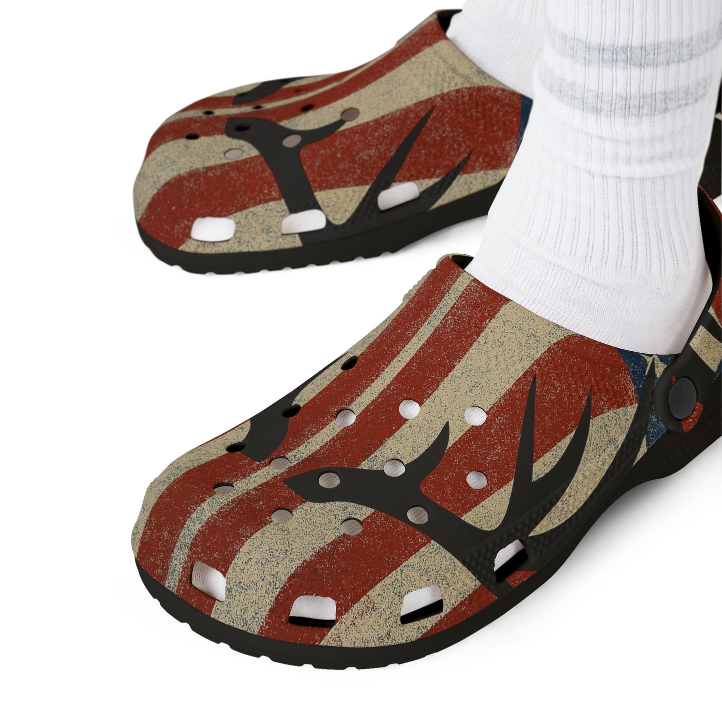 Deer Patriotic EVA Foam Rubber Shoes
