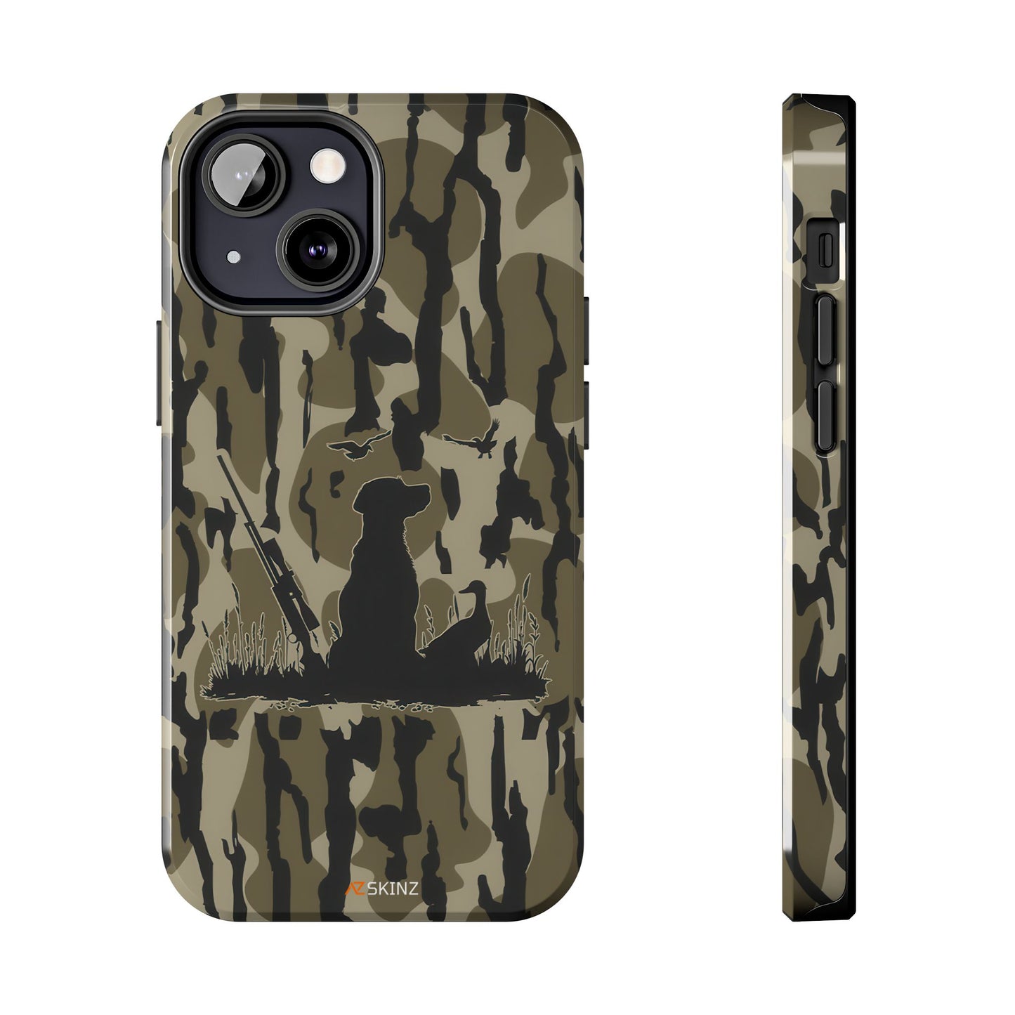VINTAGE DUCK HUNTING CAMO TOUGH PHONE CASE – DOG HUNTER GIFT