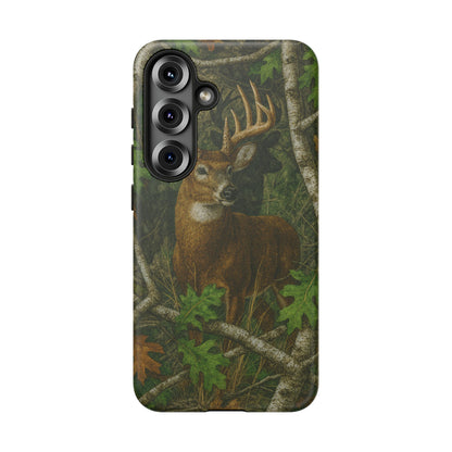 Deer Vintage Tree Camouflage Tough Phone Case