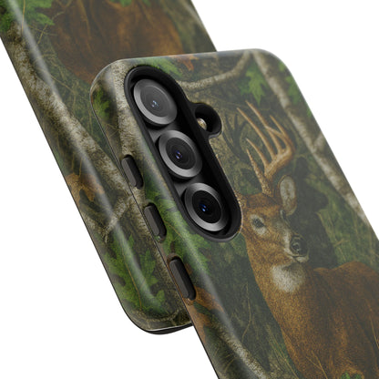 Deer Vintage Tree Camouflage Tough Phone Case