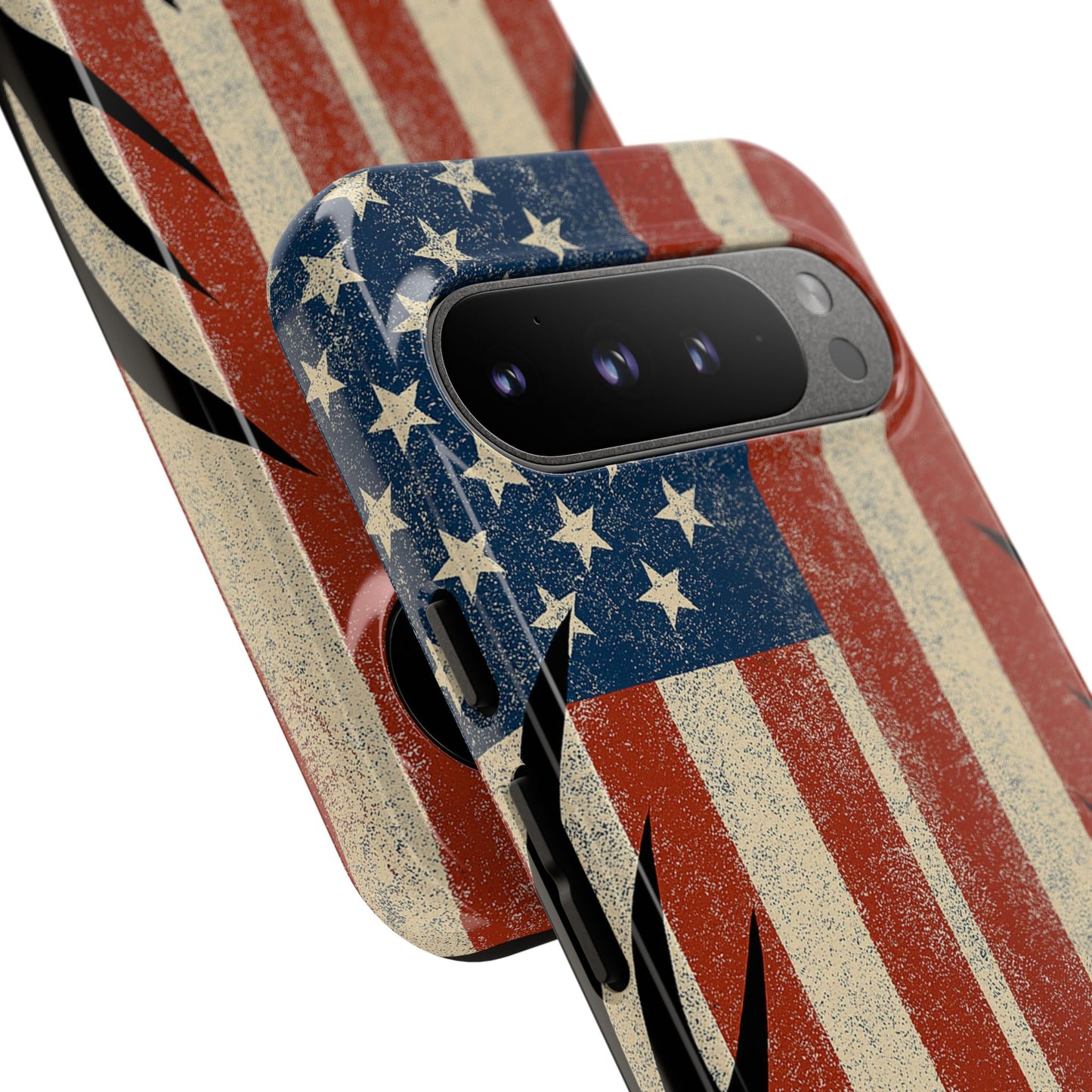 Deer Hunting American Flag Tough Phone Case