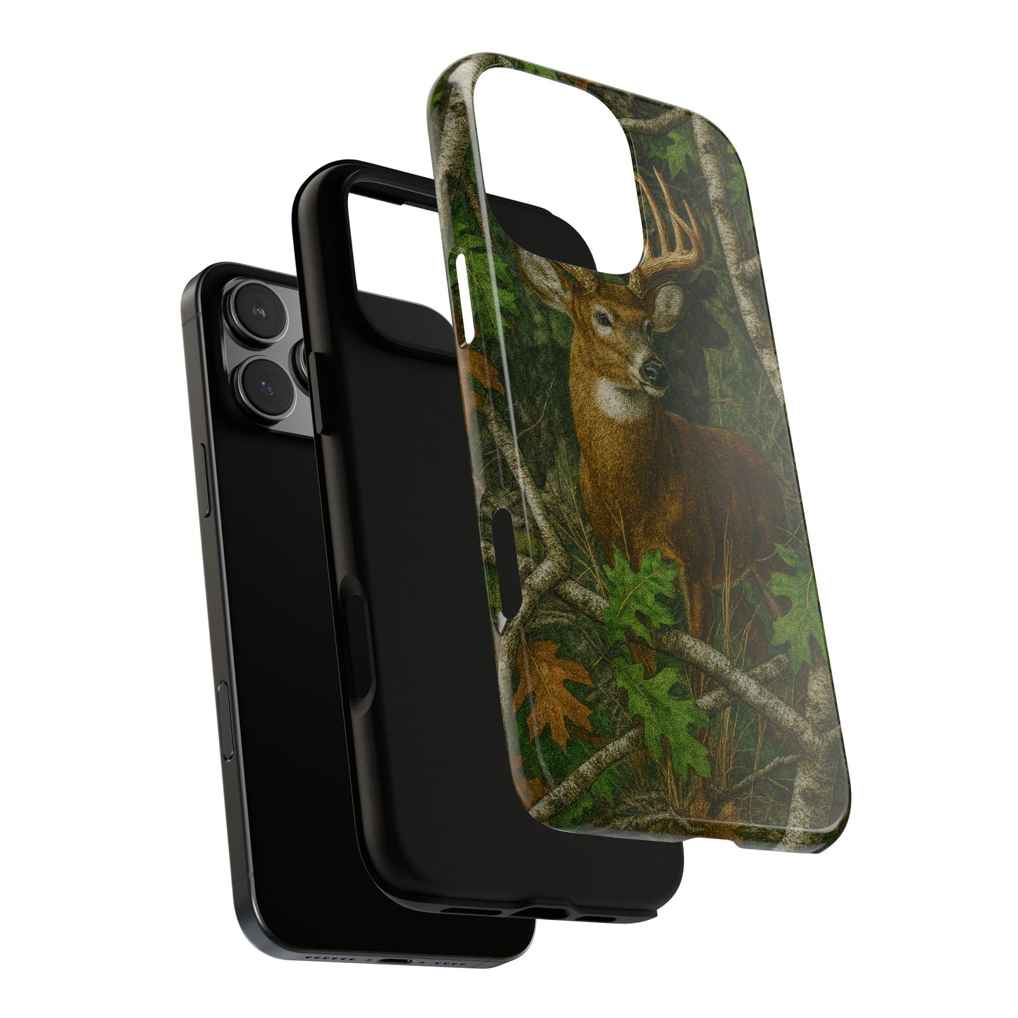 Deer Vintage Tree Camouflage Tough Phone Case