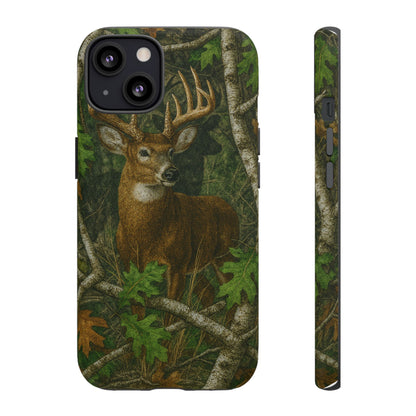Deer Vintage Tree Camouflage Tough Phone Case
