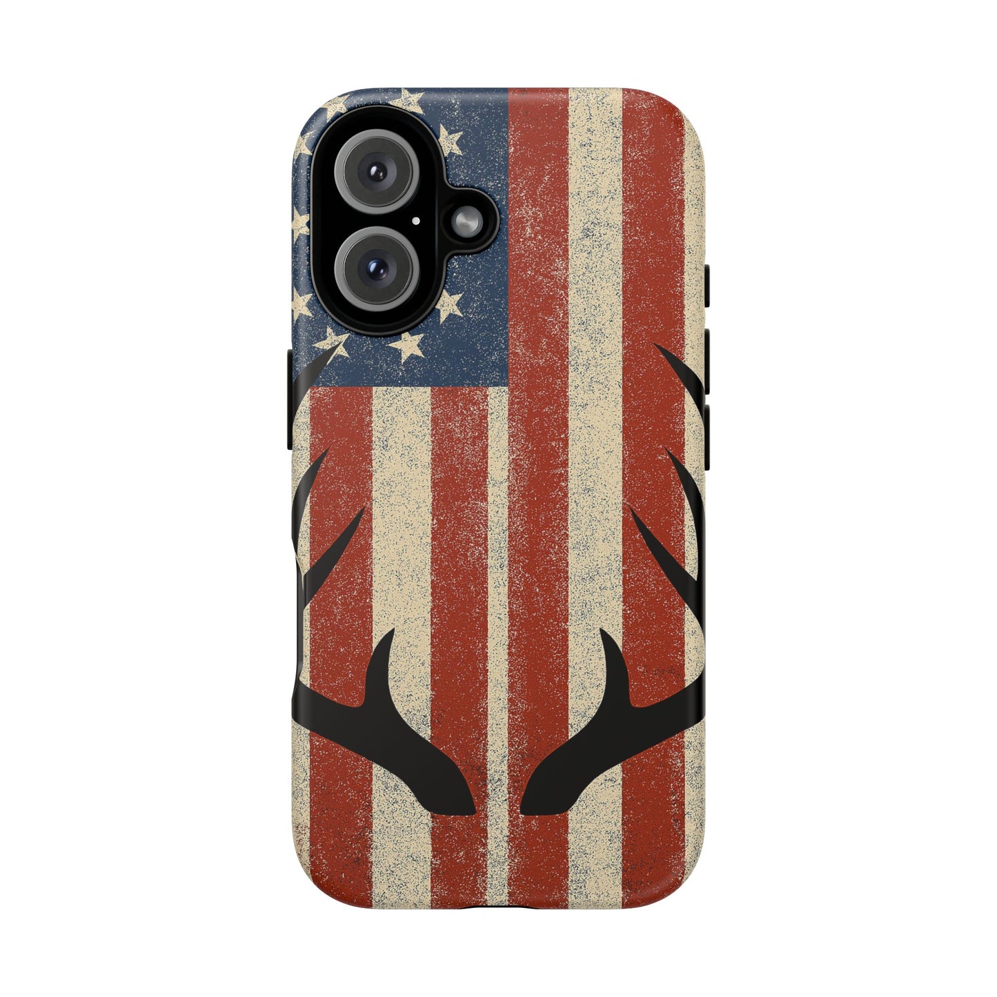 Deer Hunting American Flag Tough Phone Case