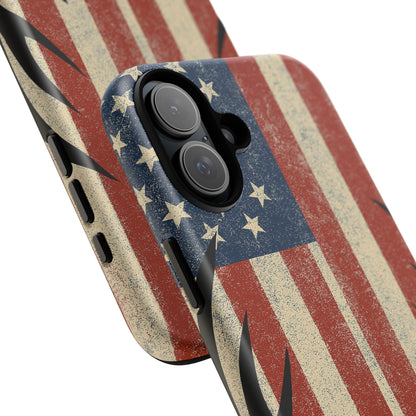 Deer Hunting American Flag Tough Phone Case
