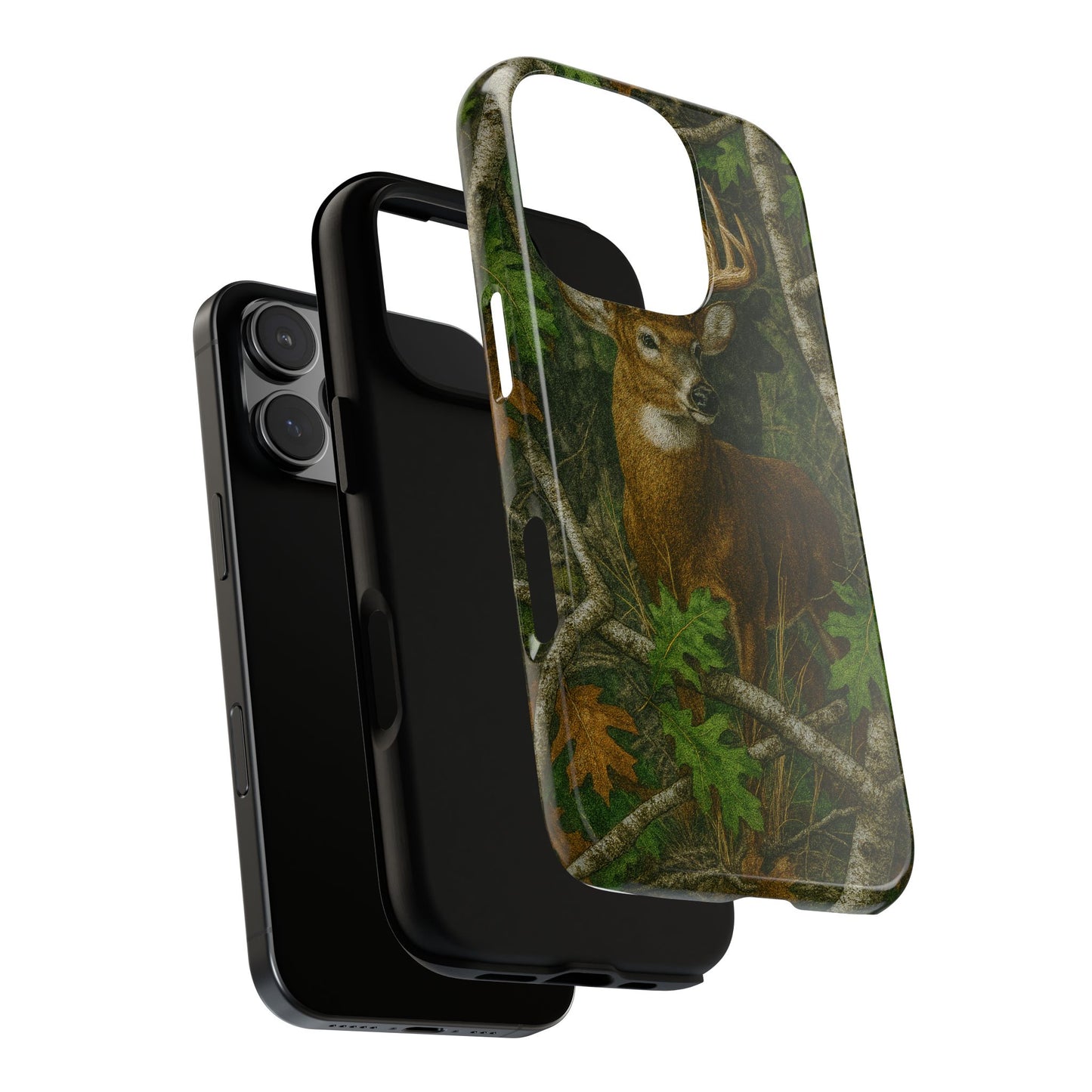 Deer Vintage Tree Camouflage Tough Phone Case