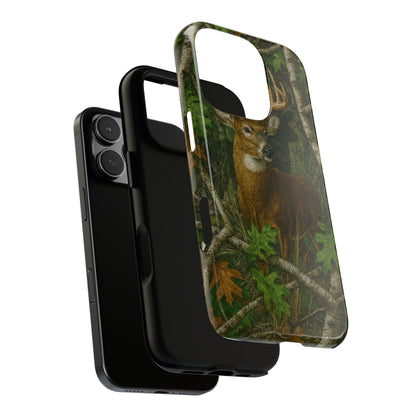 Deer Vintage Tree Camouflage Tough Phone Case