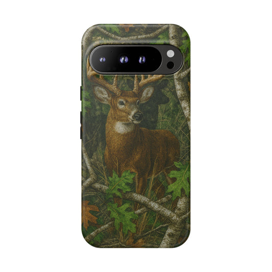Deer Vintage Tree Camouflage Tough Phone Case
