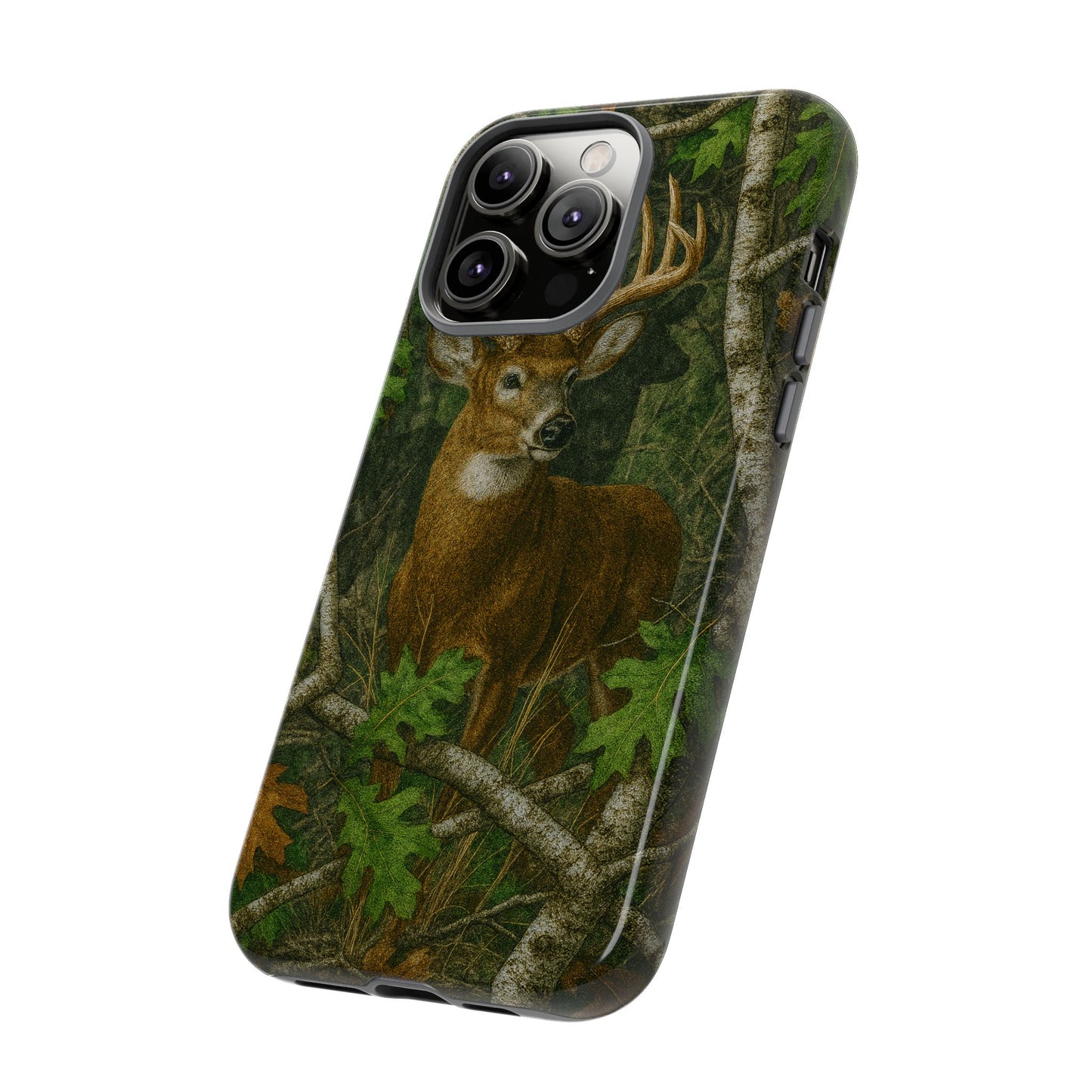 Deer Vintage Tree Camouflage Tough Phone Case