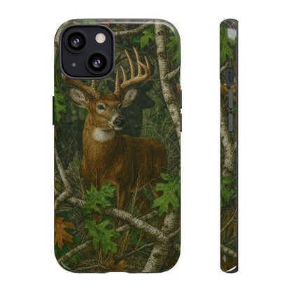 Deer Vintage Tree Camouflage Tough Phone Case