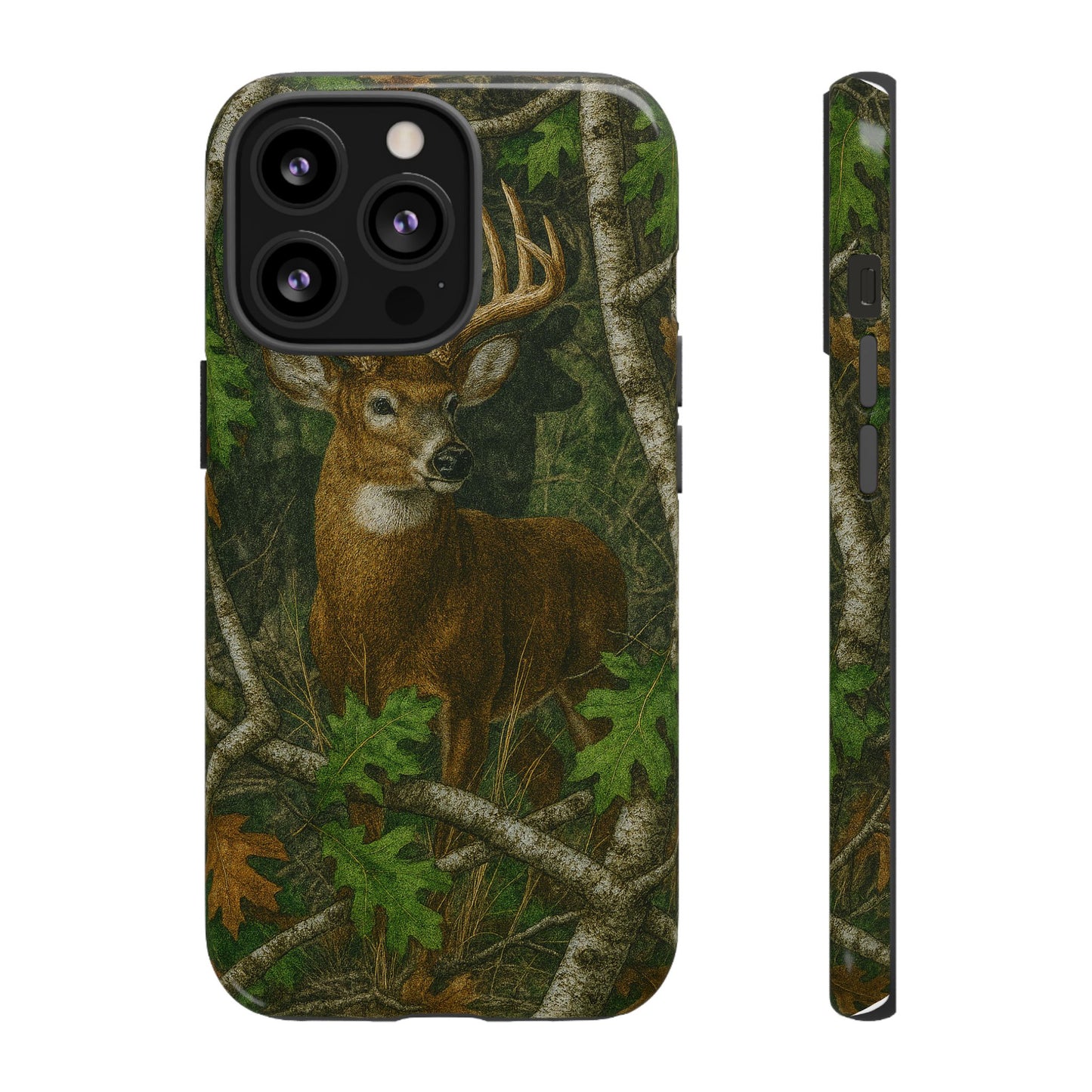 Deer Vintage Tree Camouflage Tough Phone Case