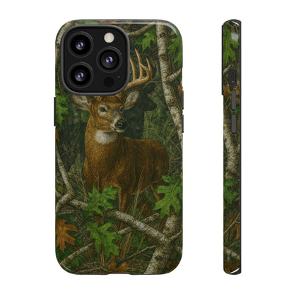 Deer Vintage Tree Camouflage Tough Phone Case