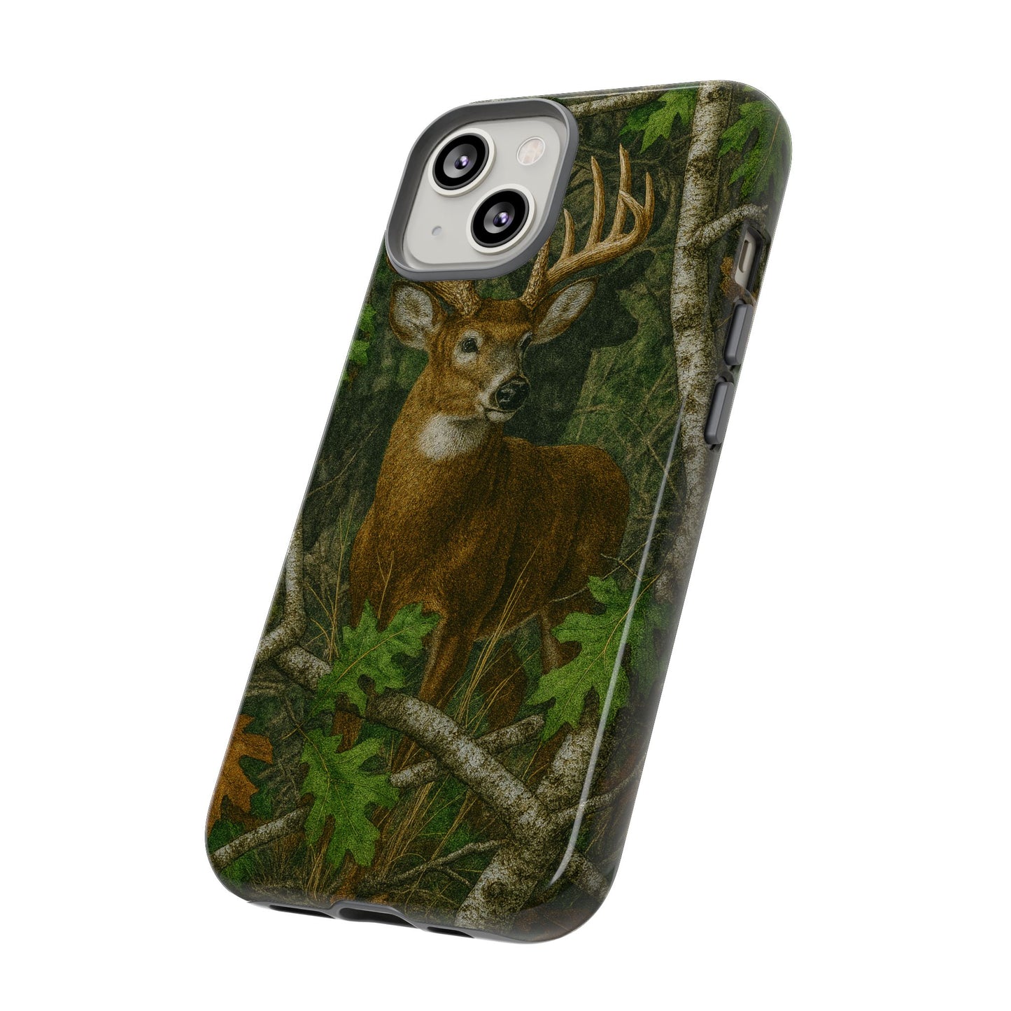 Deer Vintage Tree Camouflage Tough Phone Case