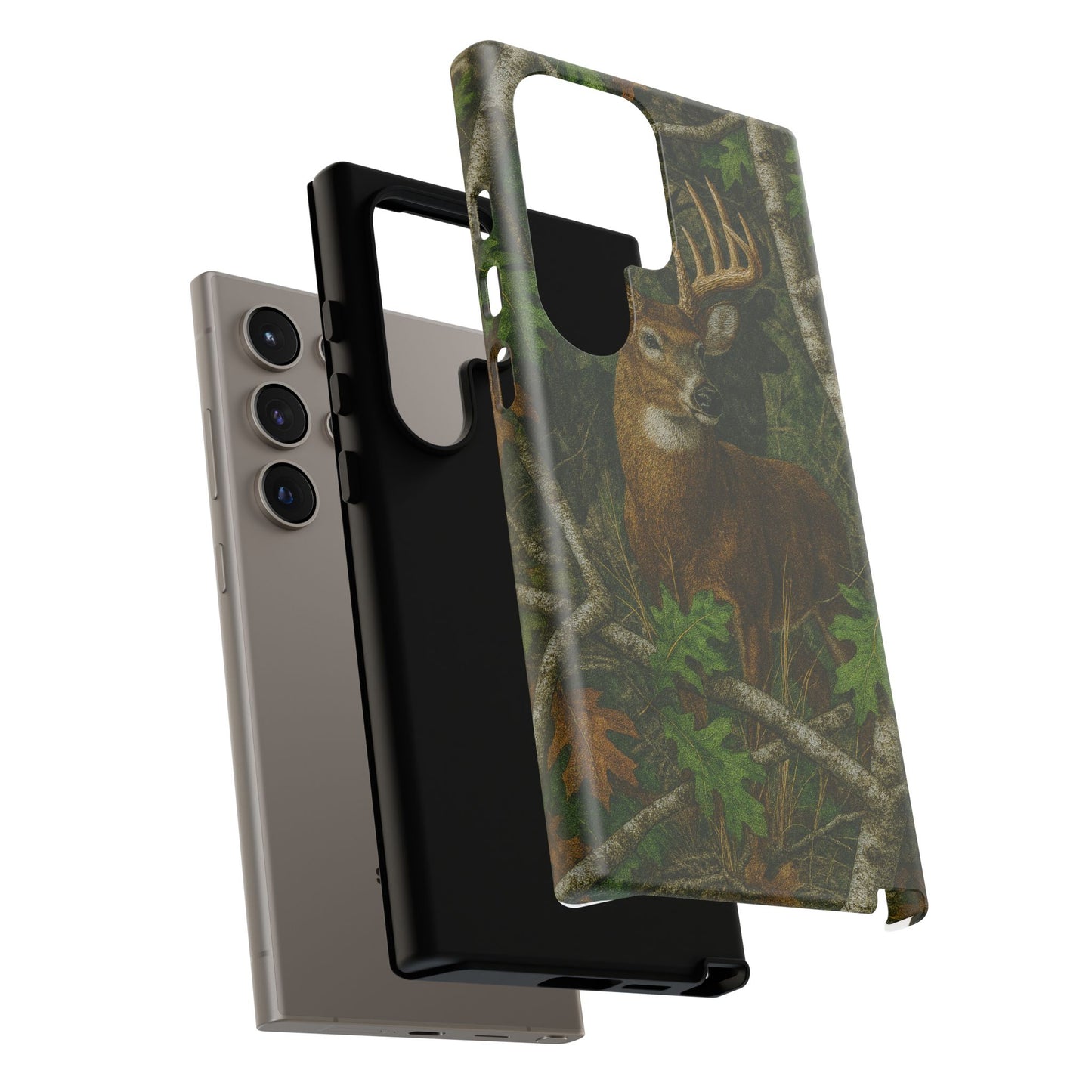 Deer Vintage Tree Camouflage Tough Phone Case
