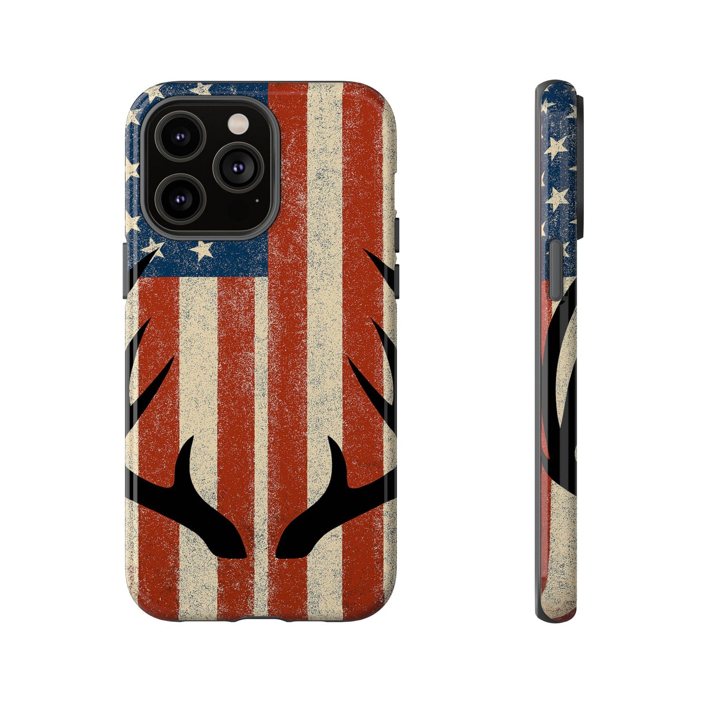 Deer Hunting American Flag Tough Phone Case