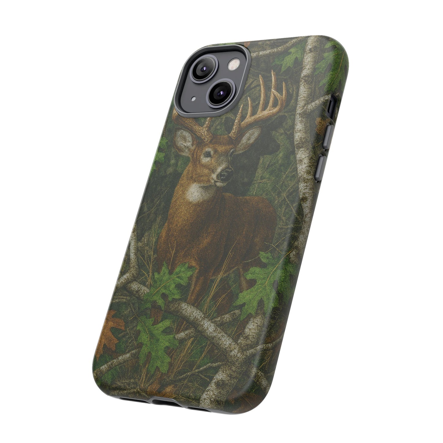Deer Vintage Tree Camouflage Tough Phone Case