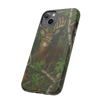 Deer Vintage Tree Camouflage Tough Phone Case
