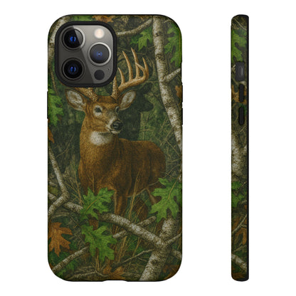 Deer Vintage Tree Camouflage Tough Phone Case