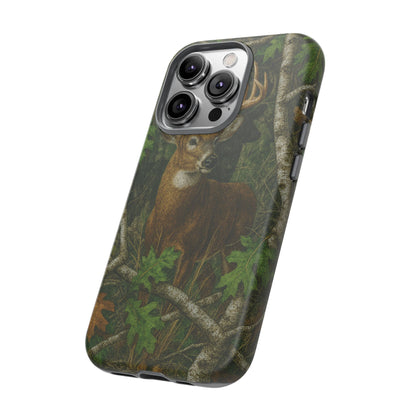 Deer Vintage Tree Camouflage Tough Phone Case
