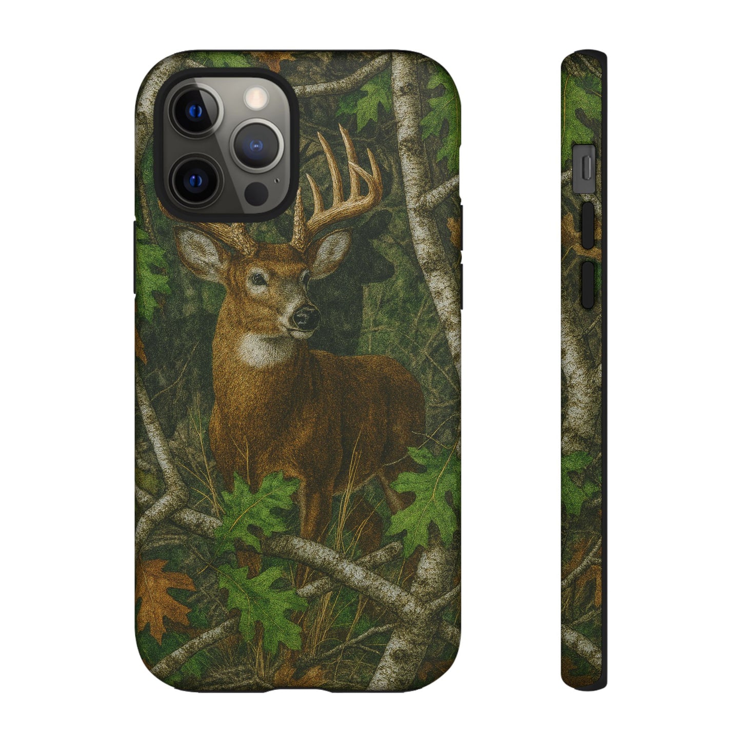 Deer Vintage Tree Camouflage Tough Phone Case