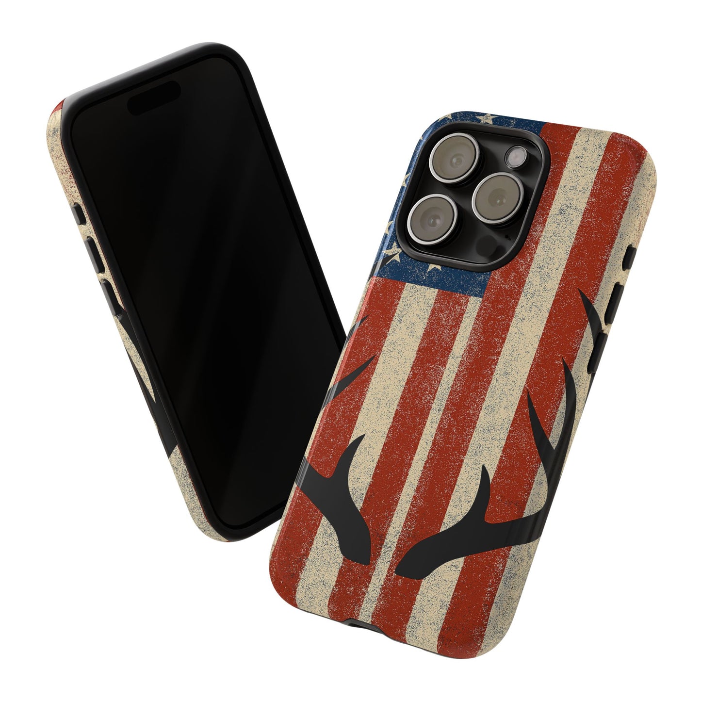 Deer Hunting American Flag Tough Phone Case