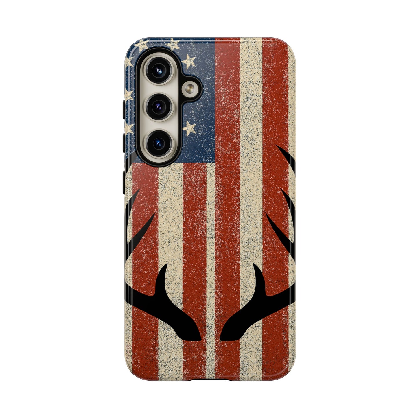 Deer Hunting American Flag Tough Phone Case
