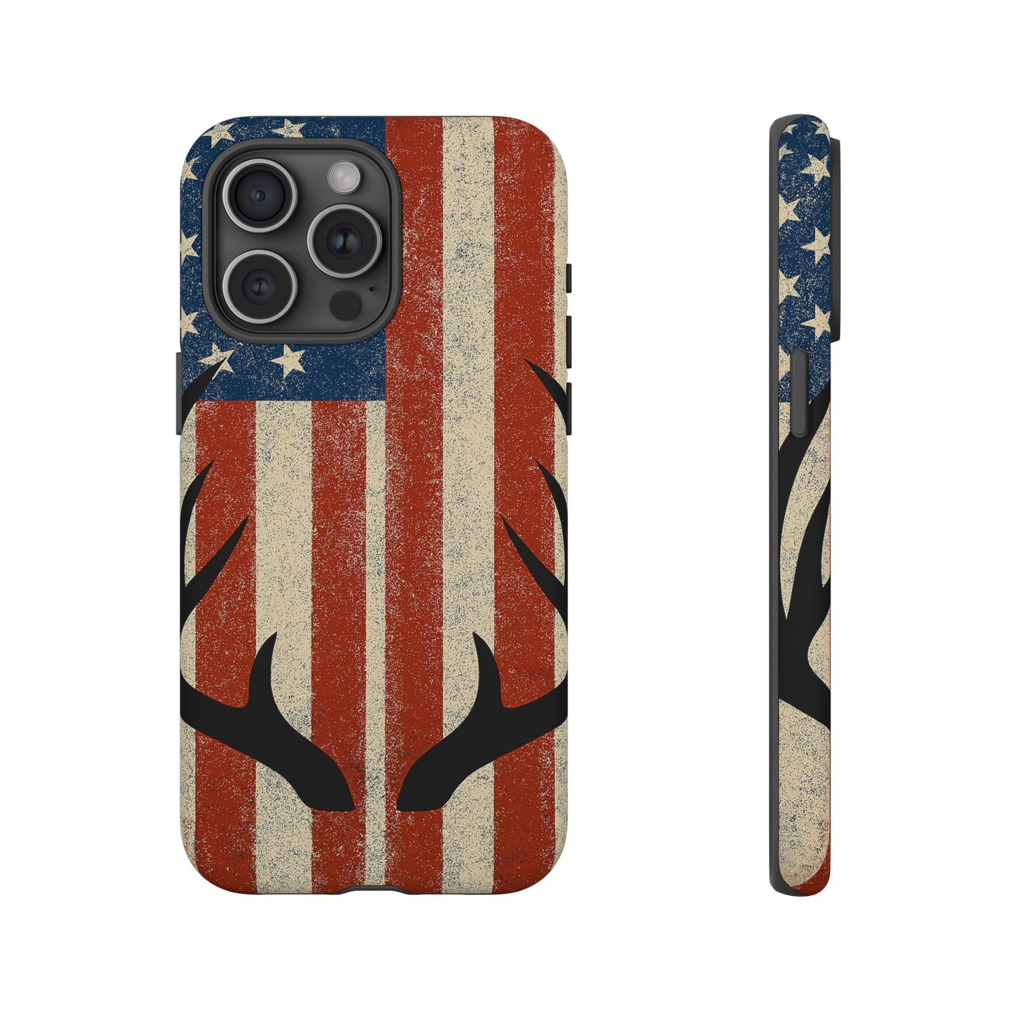 Deer Hunting American Flag Tough Phone Case