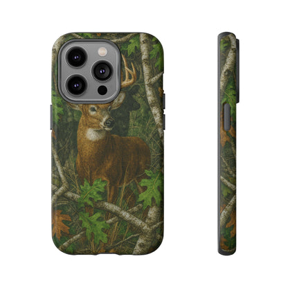 Deer Vintage Tree Camouflage Tough Phone Case