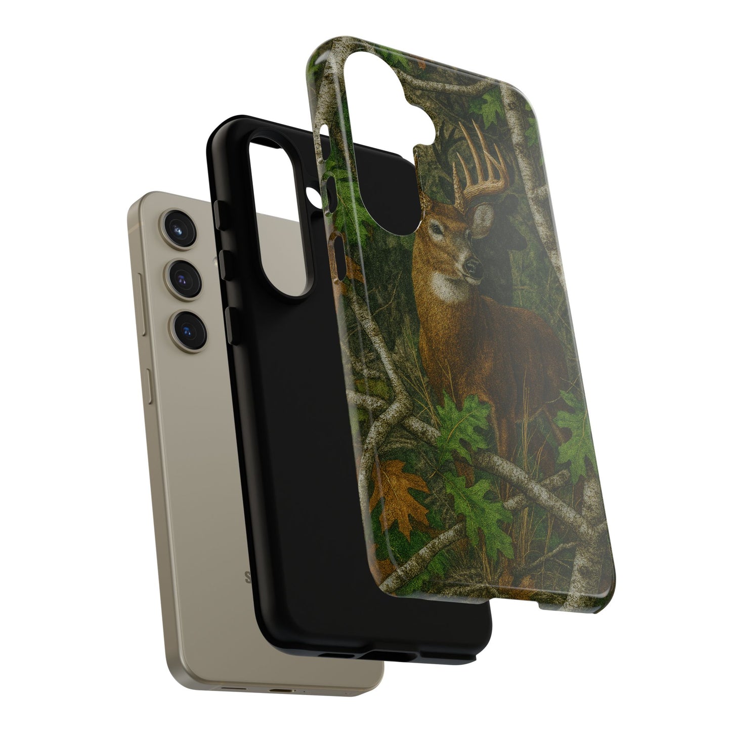 Deer Vintage Tree Camouflage Tough Phone Case