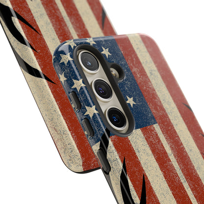 Deer Hunting American Flag Tough Phone Case
