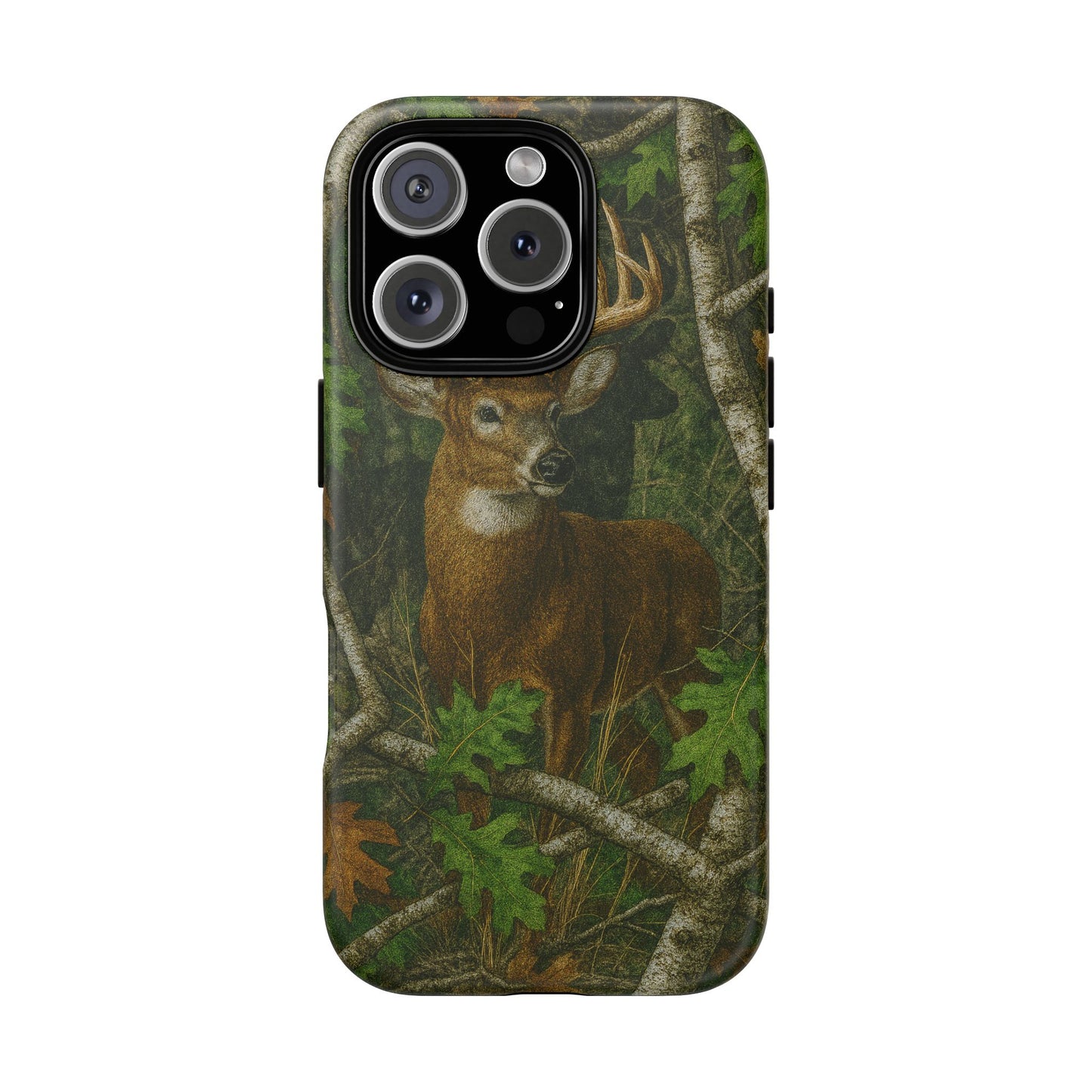 Deer Vintage Tree Camouflage Tough Phone Case