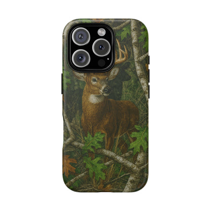 Deer Vintage Tree Camouflage Tough Phone Case