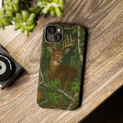Deer Vintage Tree Camouflage Tough Phone Case
